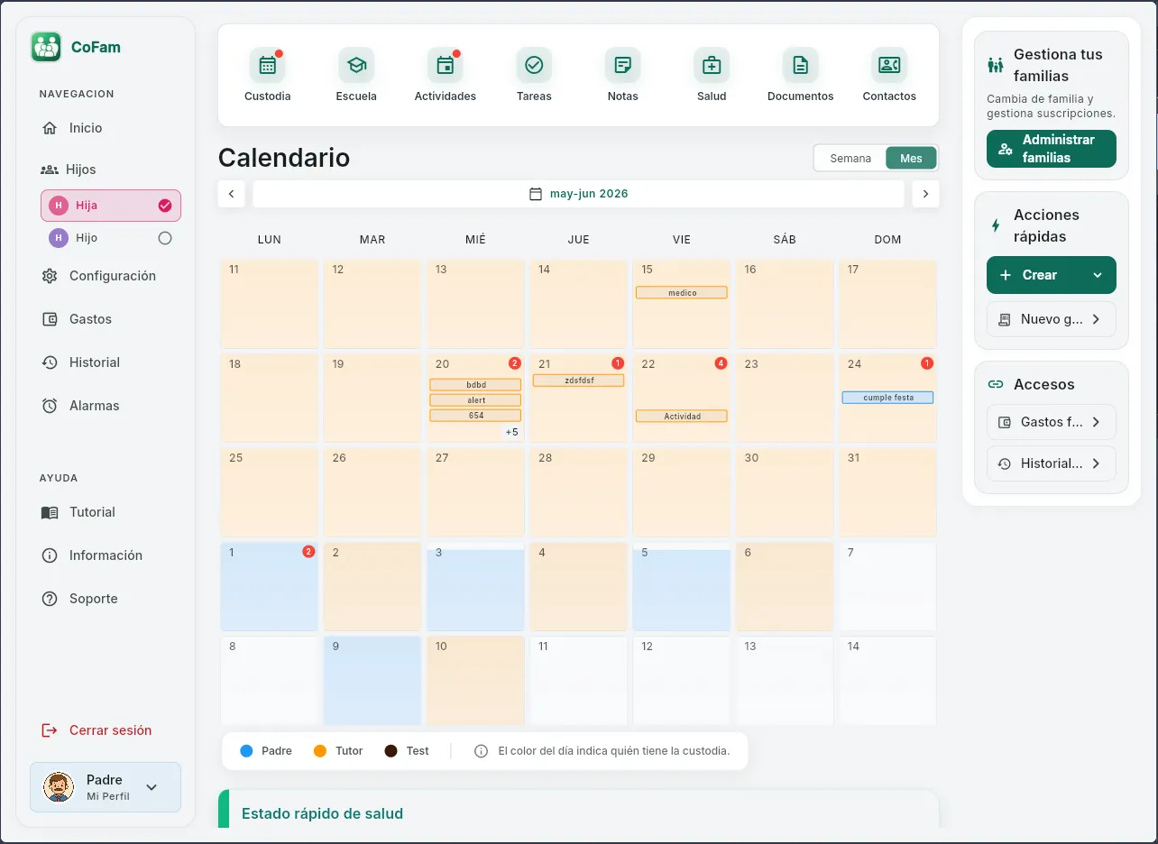 Agenda mensual de OrgOra